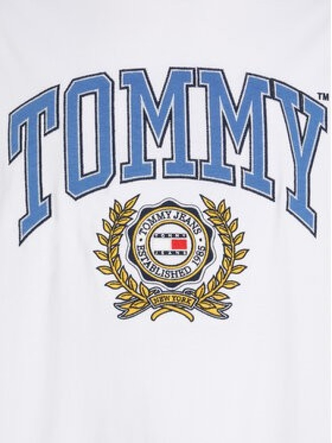 Tommy Jeans T-Shirt DM0DM16832 Biały Relaxed Fit