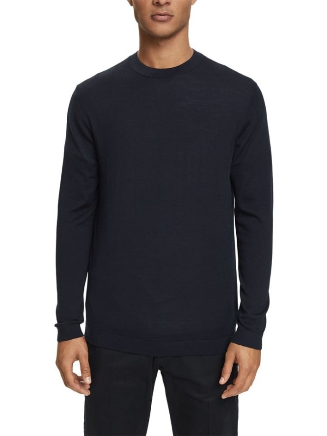 ESPRIT Wełniany sweter w kolorze granatowym rozmiar: XXL