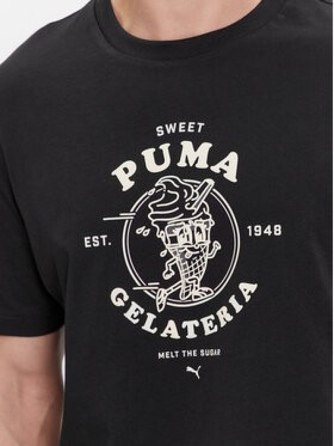 Puma T-Shirt Graphics Gelateria 625416 Czarny Regular Fit