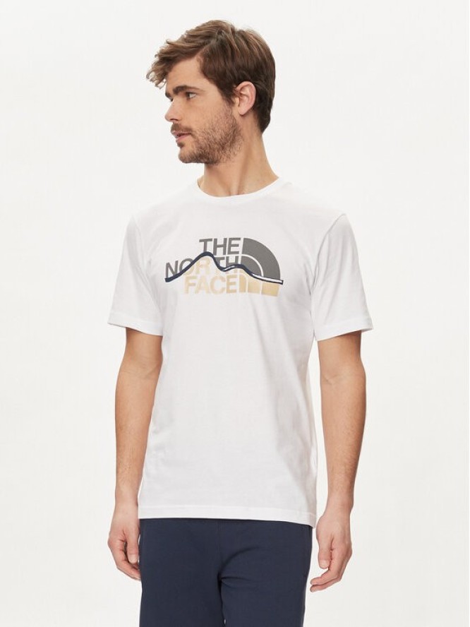 The North Face T-Shirt Mountain Line NF0A87NT Biały Regular Fit