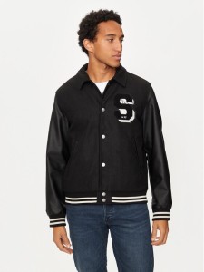 Jack&Jones Kurtka bomber Carter 12260455 Czarny Regular Fit