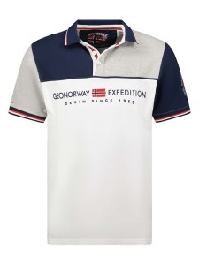 Geographical Norway Koszulka polo "Kondo" w kolorze białym rozmiar: S