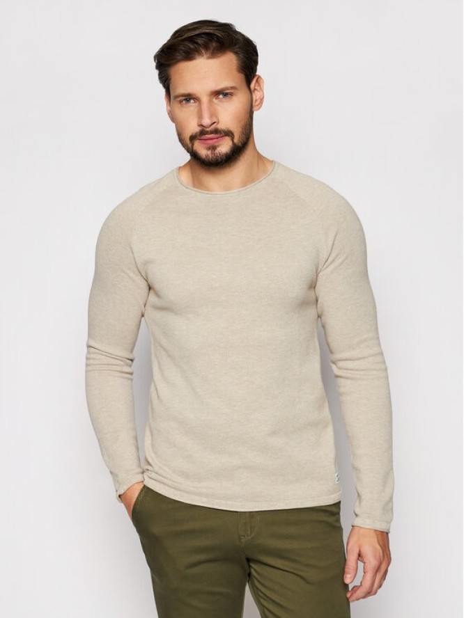 Jack&Jones Sweter Hill 12157321 Beżowy Regular Fit