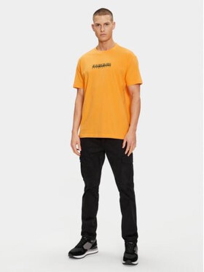 Napapijri T-Shirt NP0A4H8S Żółty Regular Fit