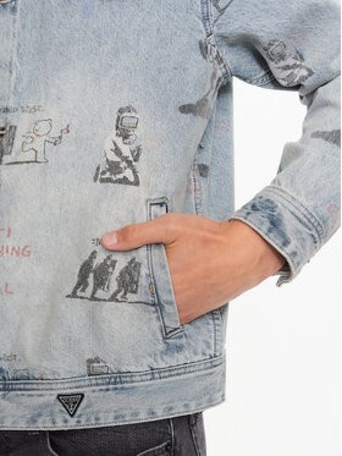 Guess Kurtka jeansowa M3YXN6 D4YO0 Niebieski Regular Fit