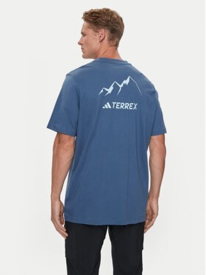 adidas T-Shirt Terrex Graphic MTN 2.0 IM8354 Niebieski Regular Fit