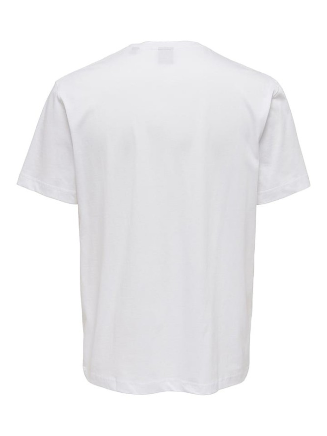 ONLY & SONS Koszulka "Max" w kolorze białym rozmiar: XXL