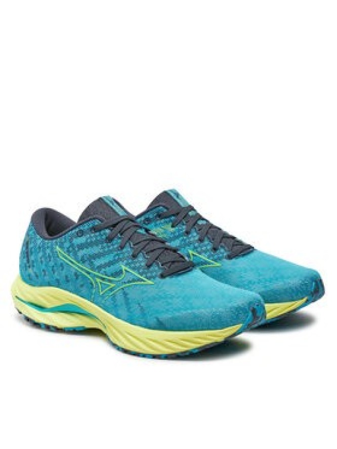 Mizuno Buty do biegania Wave Inspire 19 J1GC234452 Turkusowy