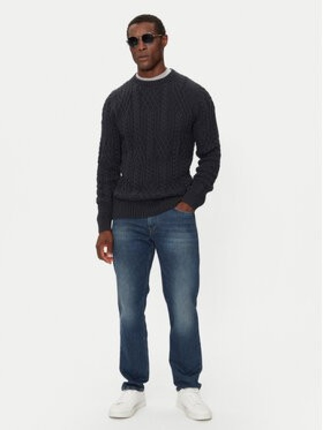 JOOP! Jeans Sweter 15 JJK-07Silano 30043085 Granatowy Modern Fit