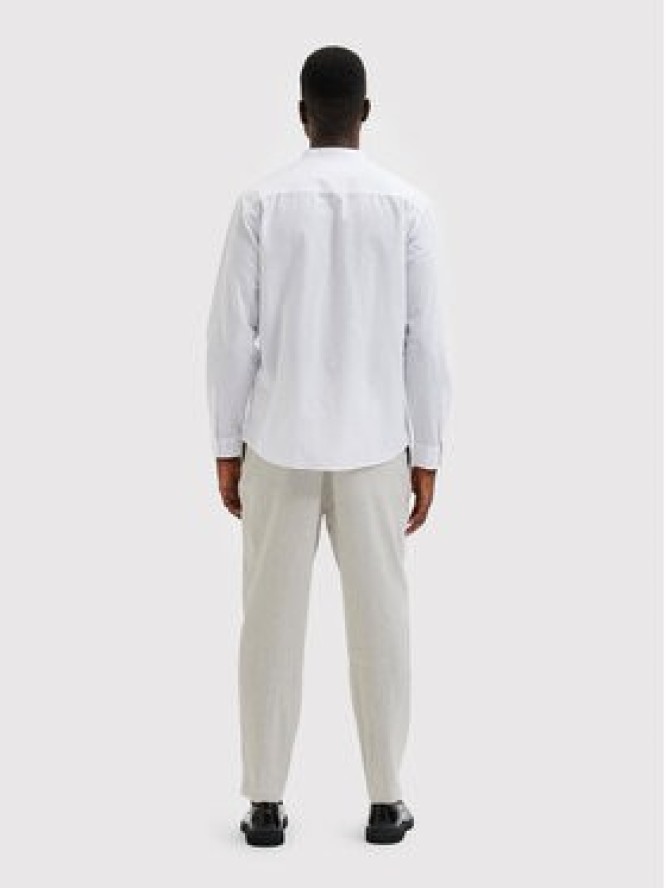 Selected Homme Koszula New Linen 16079054 Biały Regular Fit