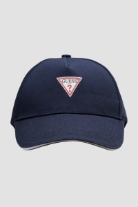 GUESS Granatowa czapka z daszkiem Triangle Patch
