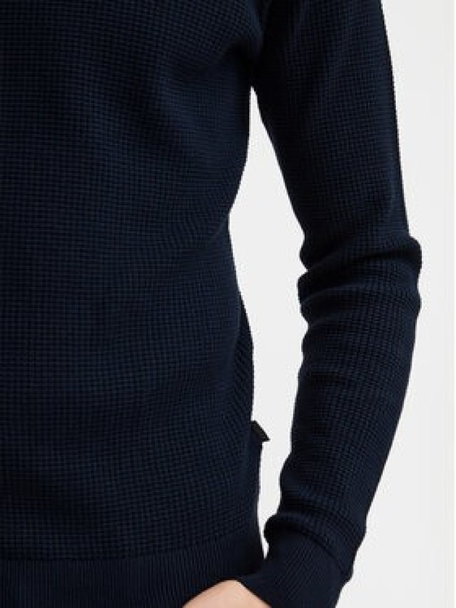 Casual Friday Sweter 20504787 Granatowy Slim Fit