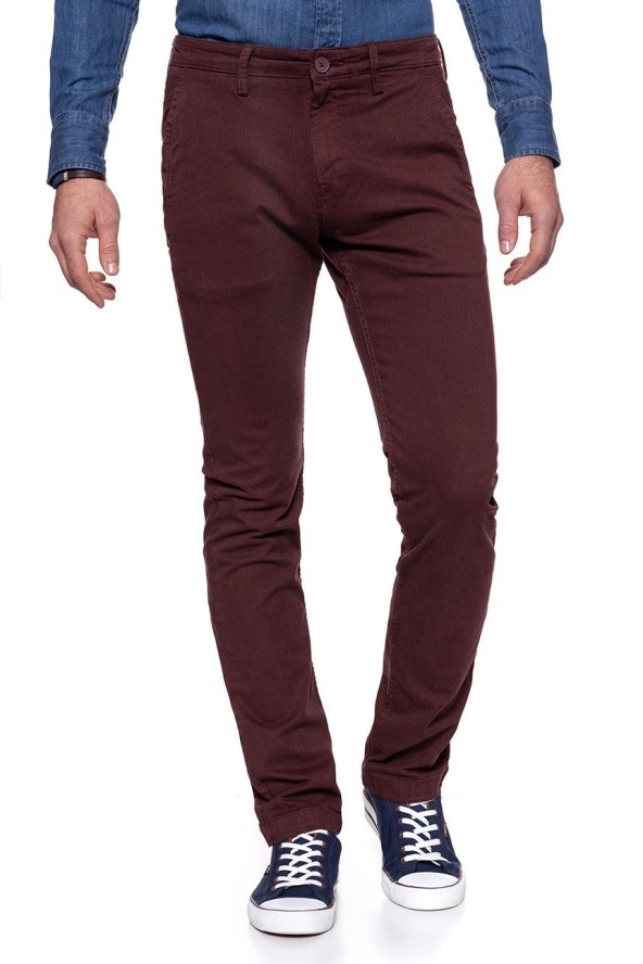 LEE SPODNIE MĘSKIE CHINO BURGUNDY ARRAY L768LL26