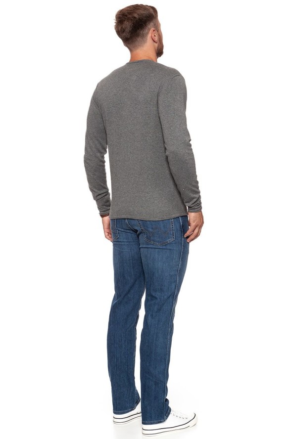 MĘSKI SWETER WRANGLER ROLL EDGE CREW GREY MARL W8624RGVB 112132326