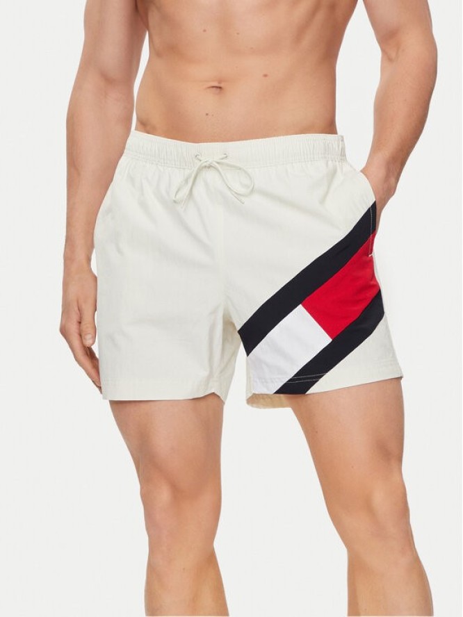 Tommy Hilfiger Szorty kąpielowe UM0UM02048 Biały Slim Fit