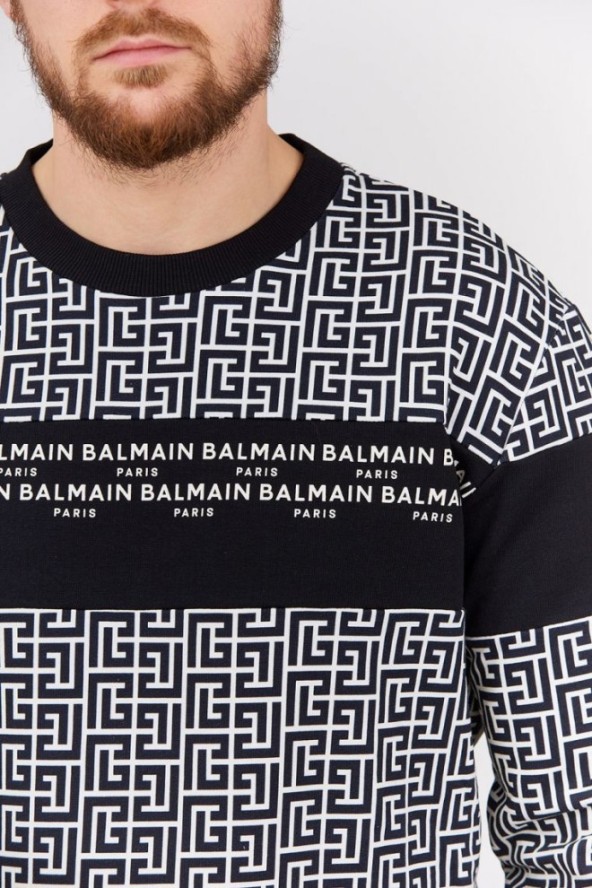 BALMAIN Bluza męska w monogram Balmain