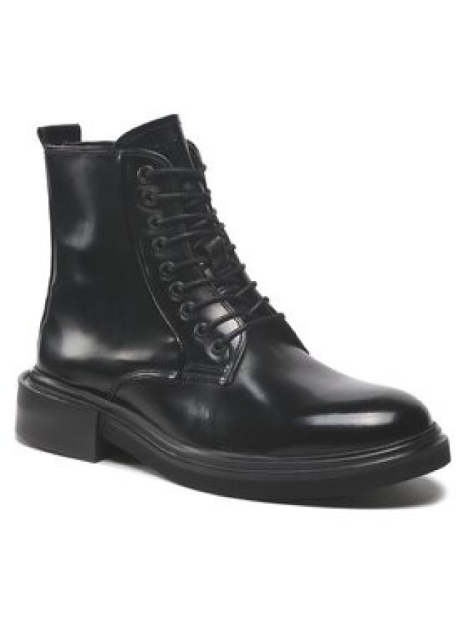 Calvin Klein Kozaki Lace Up Boot Br Lth HM0HM00669 Czarny