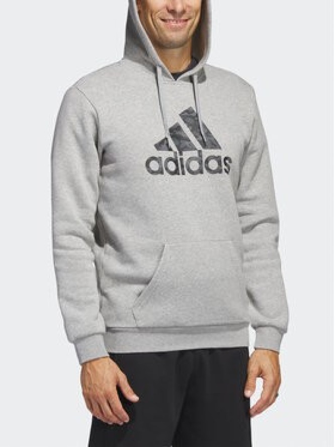 adidas Bluza Sportswear Camo Hoodie HA7210 Szary Regular Fit