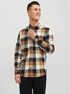 Jack&Jones Koszula Buffalo 12235965 Brązowy Slim Fit