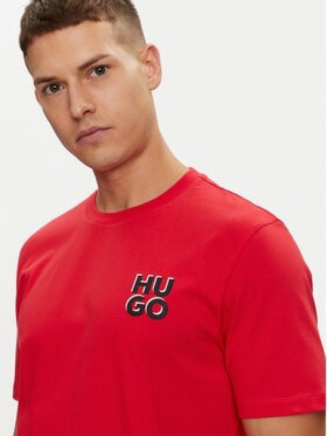 Hugo T-Shirt Dimoniti 50522434 Czerwony Regular Fit