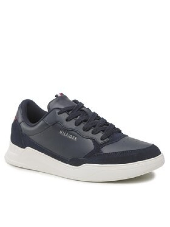 Tommy Hilfiger Sneakersy Elevated Cupsole Leather Mix FM0FM04358 Granatowy