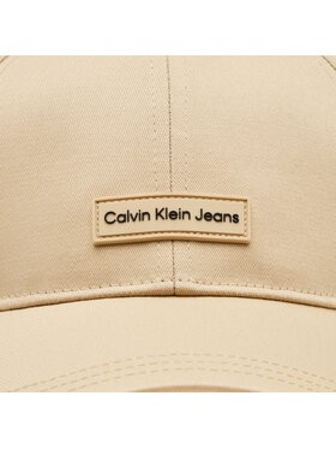 Calvin Klein Jeans Czapka z daszkiem Inst Patch Cap K50K512141 Beżowy