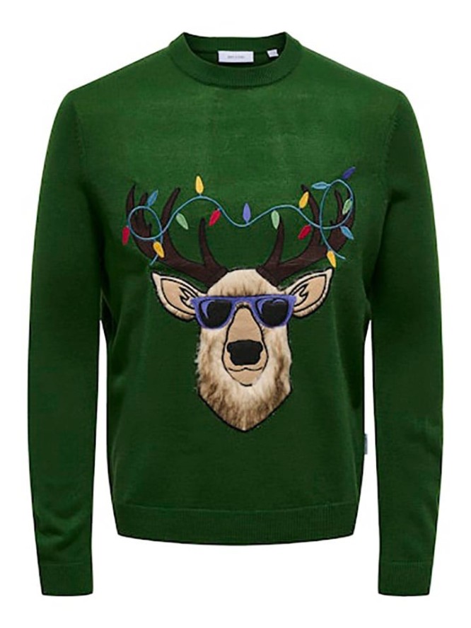 ONLY & SONS Sweter w kolorze zielonym rozmiar: M