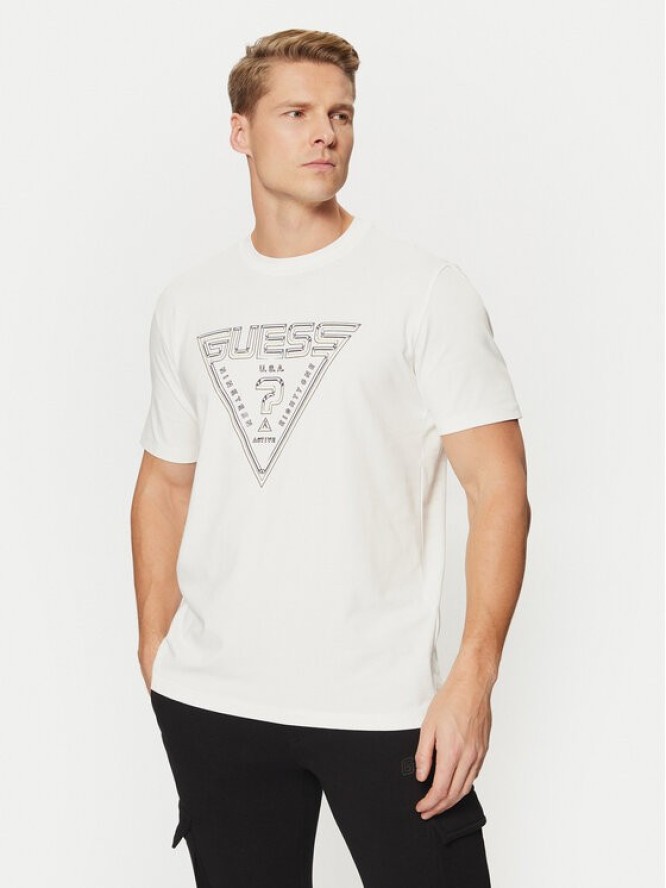 Guess T-Shirt Z5RI12 J1314 Écru Regular Fit