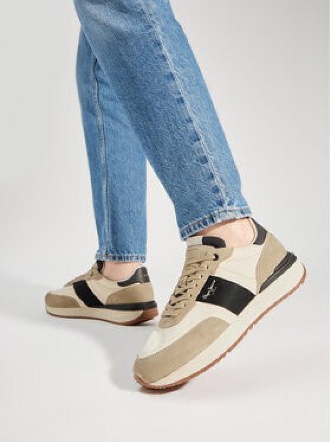 Pepe Jeans Sneakersy Buster Tape PMS60006 Beżowy