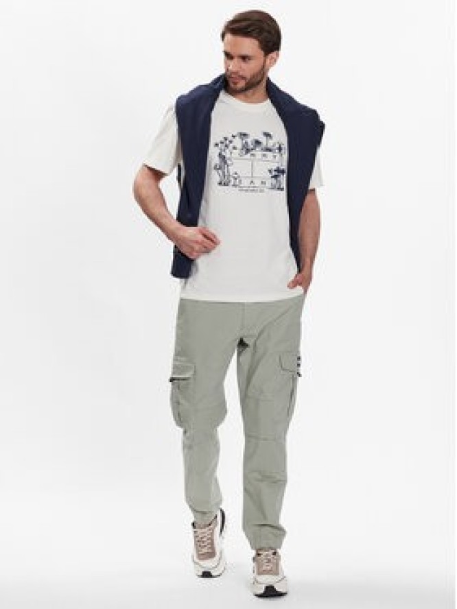 Tommy Jeans T-Shirt Homegrown DM0DM16235 Écru Relaxed Fit