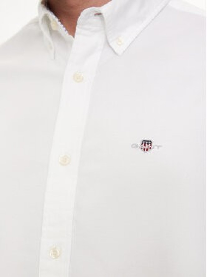 Gant Koszula Oxford 3230115 Biały Slim Fit