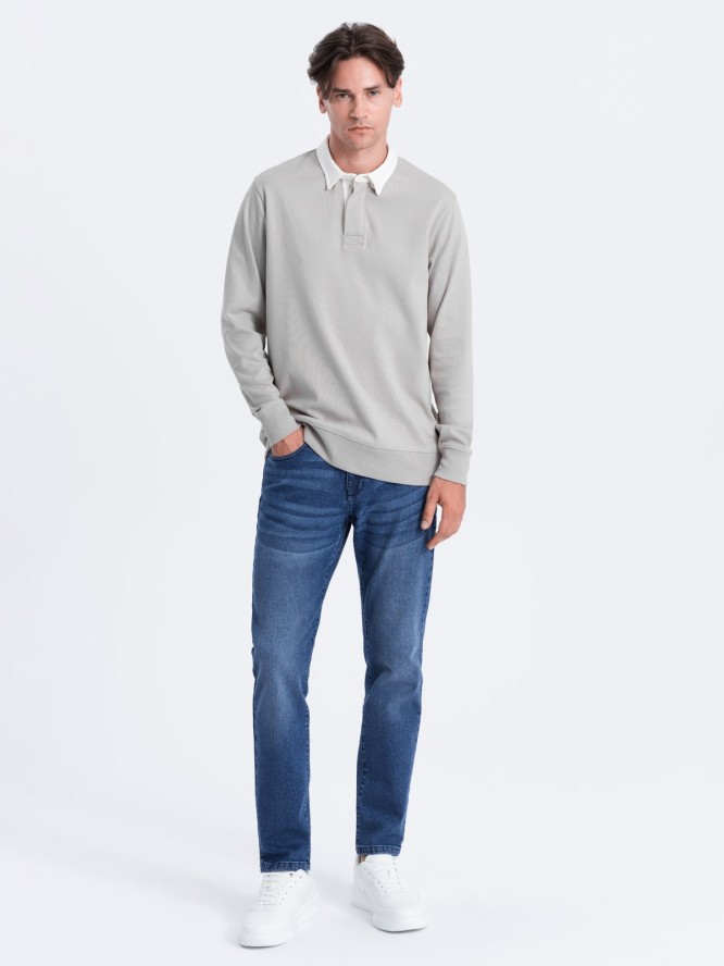 Spodnie męskie jeansowe SLIM FIT - niebieskie V3 OM-PADP-0110 - XXL