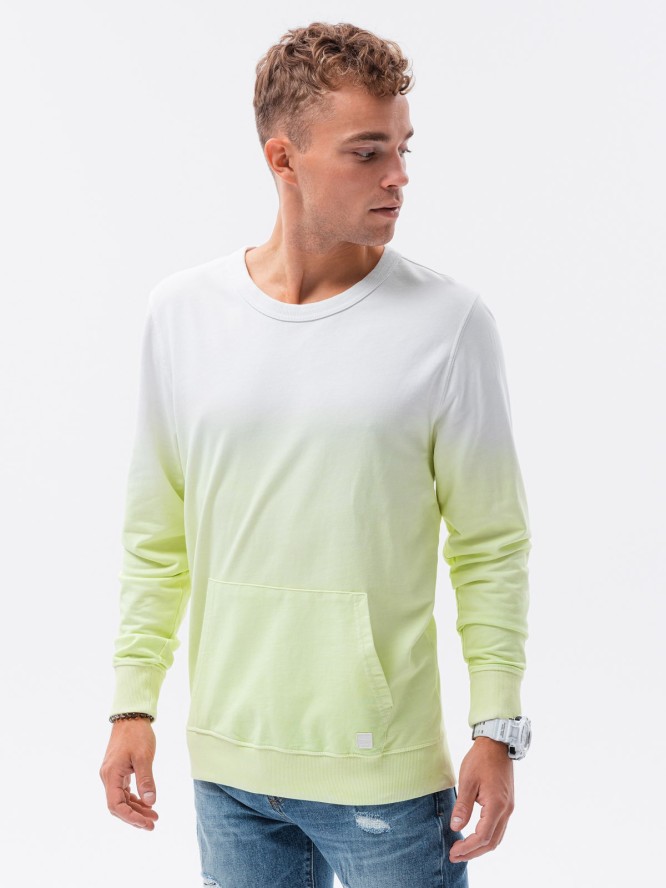 Bluza męska bez kaptura - limonkowa B1150 - XXL