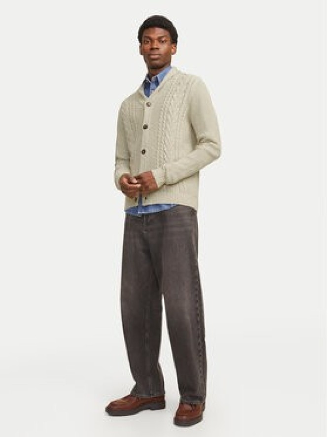 Jack&Jones Kardigan Craig 12258484 Écru Regular Fit