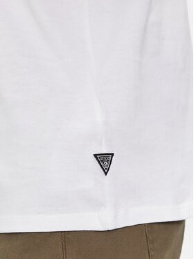 Guess T-Shirt Ss Bsc Ges Split M4RI69 K9RM1 Biały Regular Fit