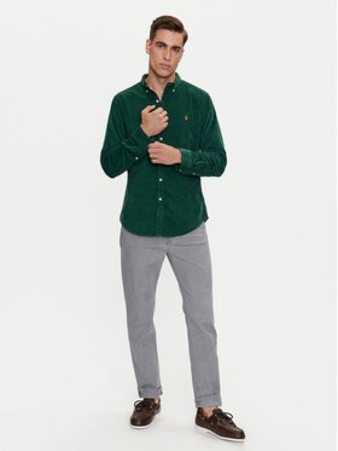 Polo Ralph Lauren Koszula 710818761024 Zielony Slim Fit