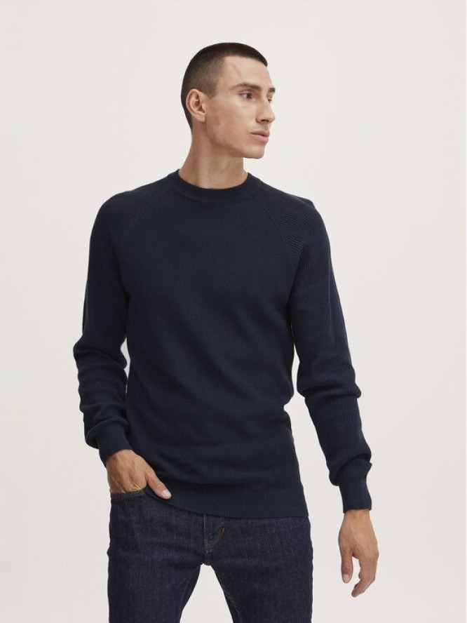 Casual Friday Sweter 20504503 Granatowy Regular Fit