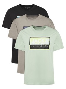 Jack&Jones Komplet 3 t-shirtów Logan 12284754 Kolorowy Regular Fit