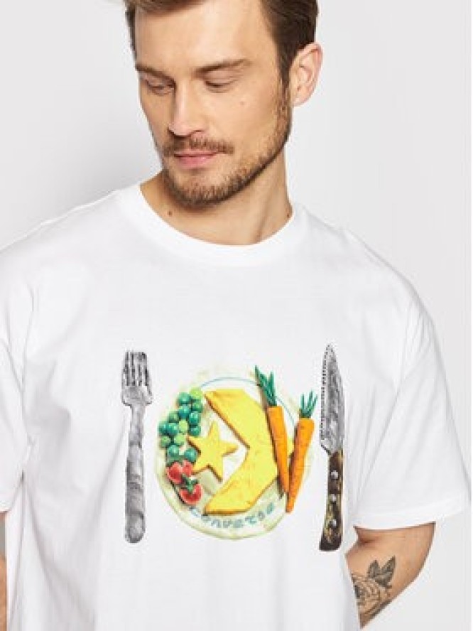 Converse T-Shirt For Diner 10022938-A01 Biały Oversize