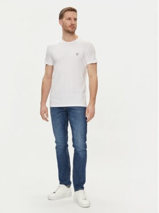 Guess T-Shirt Caleb U97M00 KCD31 Biały Slim Fit