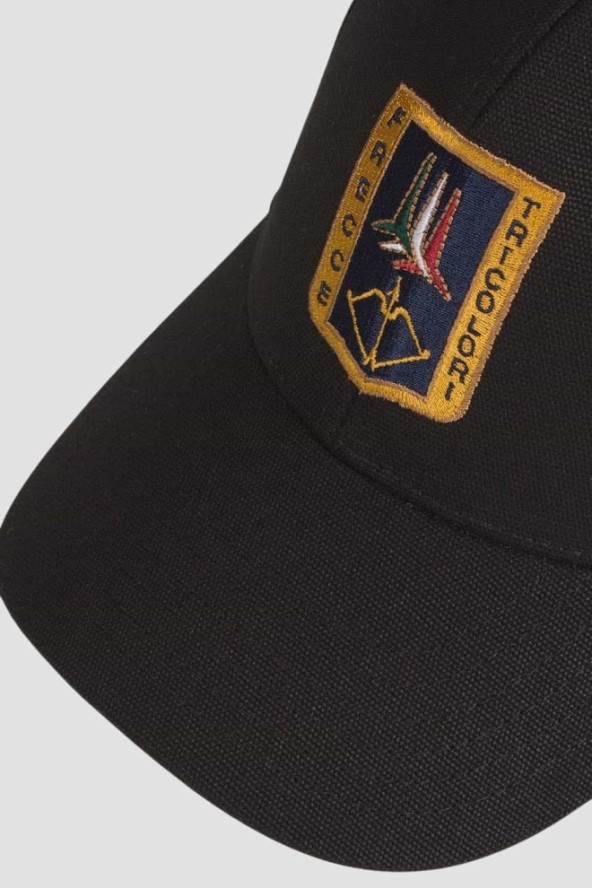 AERONAUTICA MILITARE Czarna czapka z daszkiem Frecce Tricolori Patch