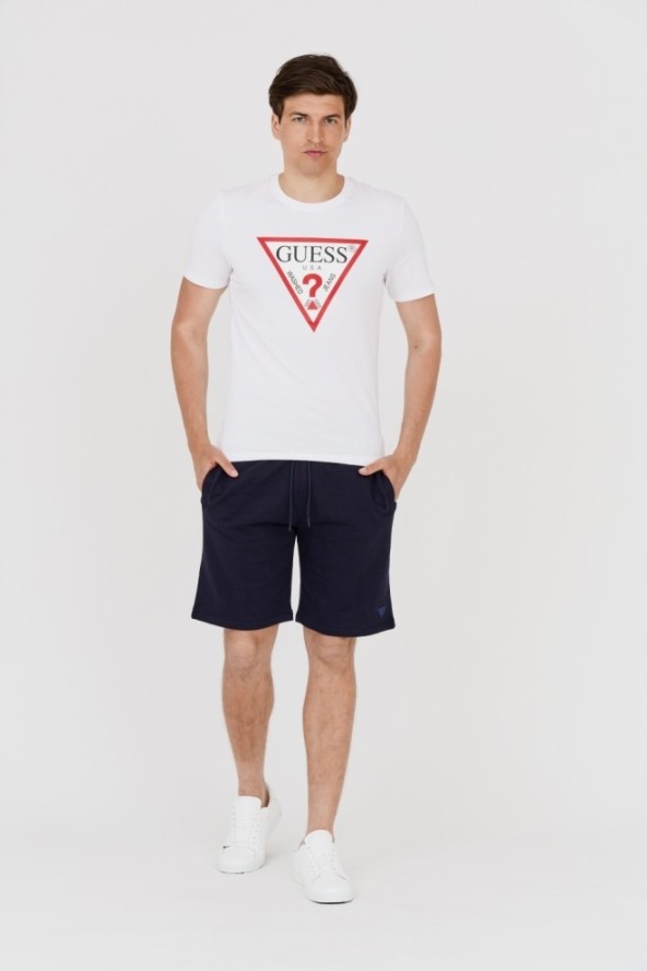 GUESS T-shirt męski biały z dużym logo