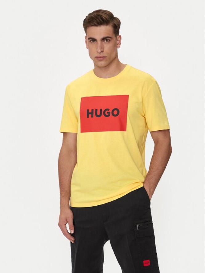 Hugo T-Shirt Dulive222 50467952 Żółty Regular Fit