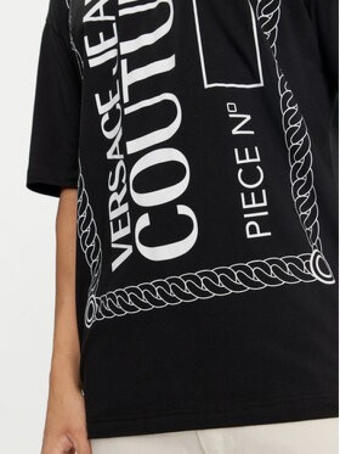 Versace Jeans Couture T-Shirt 76GAHE04 Czarny Regular Fit