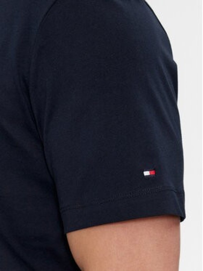 Tommy Hilfiger T-Shirt Box Flag Logo Tee MW0MW33690 Granatowy Regular Fit