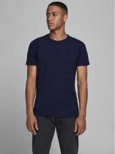 Jack&Jones T-Shirt Basic 12058529 Granatowy Stretch Fit