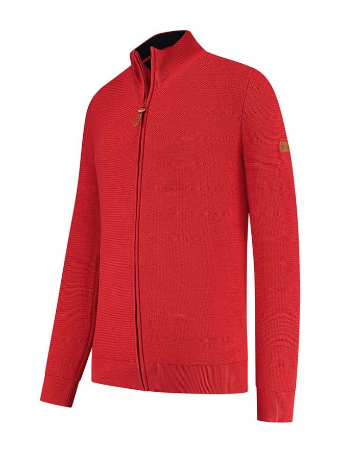 MGO leisure wear Kardigan "Lund" w kolorze czerwonym rozmiar: XL