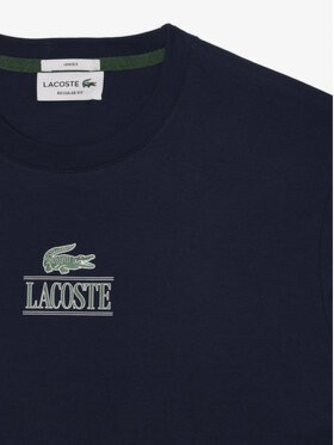 Lacoste T-Shirt TH1147 Granatowy Regular Fit