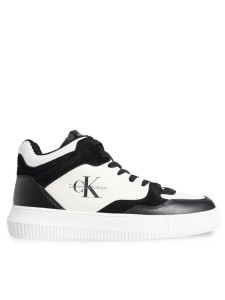 Calvin Klein Jeans Sneakersy Chunky Mid Cupsole Coui Lth Mix YM0YM00779 Czarny