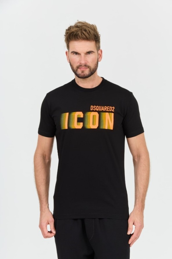 DSQUARED2 Czarny t-shirt Icon Blur Cool Fit Tee